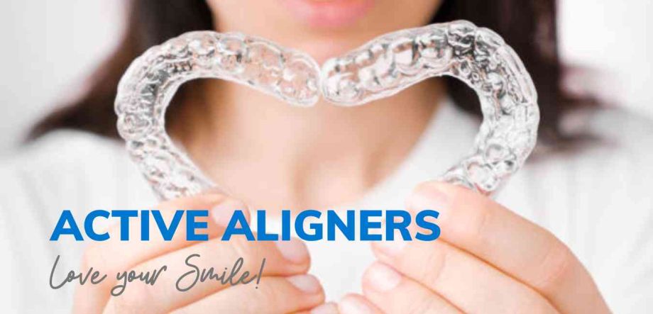 Active Aligners held in Heart Shape - Love your Smile!